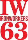 Iron Workers Local 63 - IW 63 Red LOGO 1